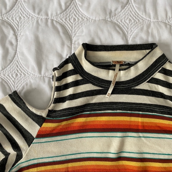 Free people mockneck cutout long sleeve shirt - Picture 2 of 3